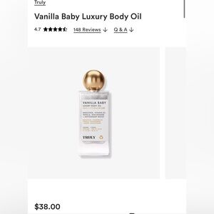 Truly Vanilla Baby Luxury Body Oil - NEW